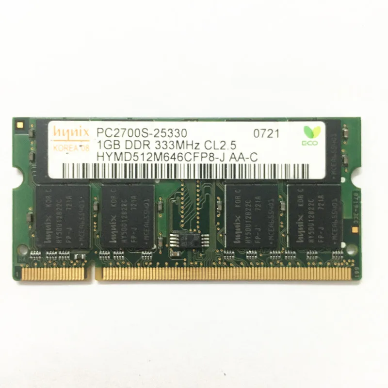 Hynix DDR1 ОЗУ 1 ГБ 333 МГц памяти ноутбука PC2700S-2533 DDR CL2.5 используется доска хорошие