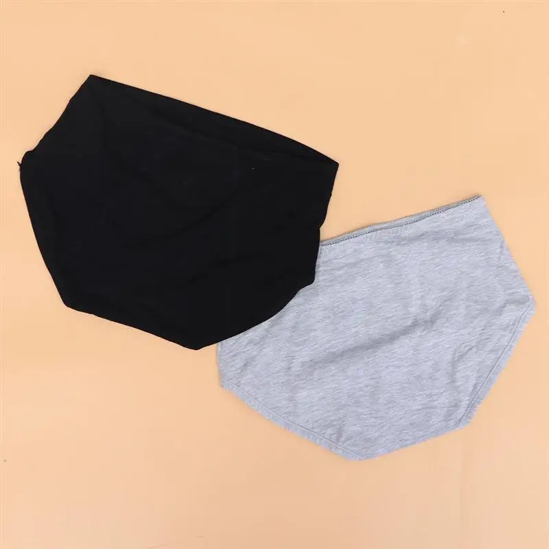 

4Pcs Womens Menstrual Underpants Period Briefs Teen Girls No Leak Underpants Size L (2pcs Black and 2pcs Grey)