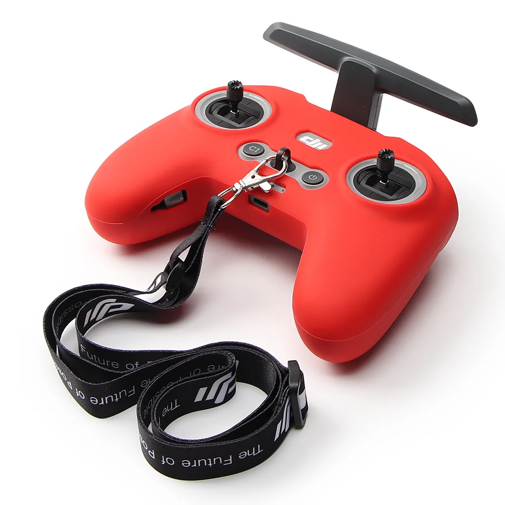 

DJI FPV комбинированный пульт дистанционного управления силиконовый чехол для ручки дрона защитный чехол подвесной ремень для DJI FPV комбиниро...