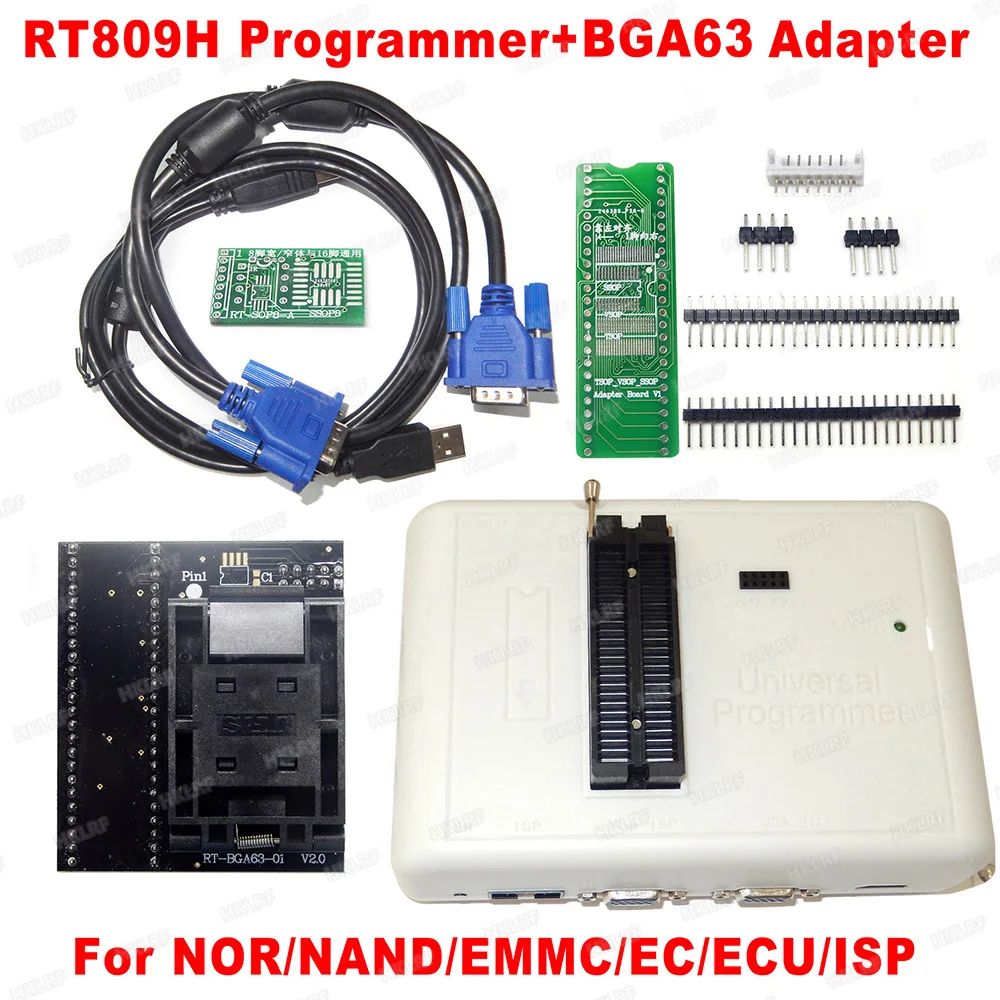 

RT809H Universal Programmer with BGA63 Adapter RT-BGA63-01 Better Than RT809F TL866II Plus Programmer