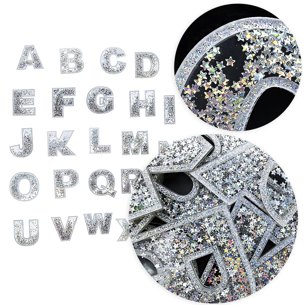 Оригинальные аксессуары Давида 1 шт./лот 26 букв серебристый блеск зыбучие пески
