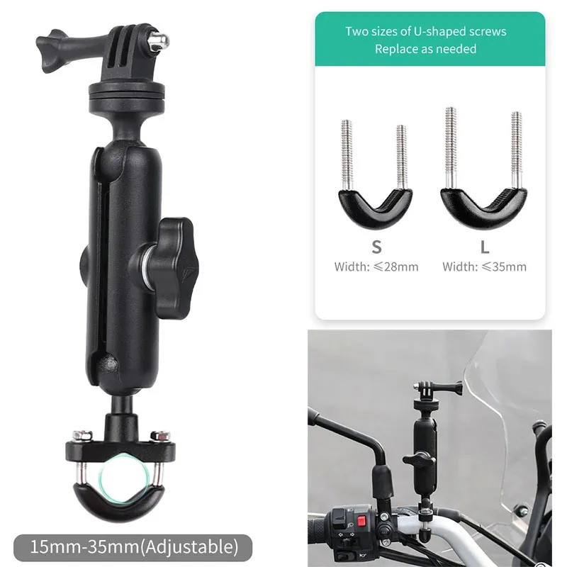 

Dji Action 2 крепление на руль мотоцикла заднего зеркала планка Gopro 10 9 8 7 6 Xiaomi Yi 4K SJCAM DJI Osmo Action 2 Держатель ОЗУ крепления