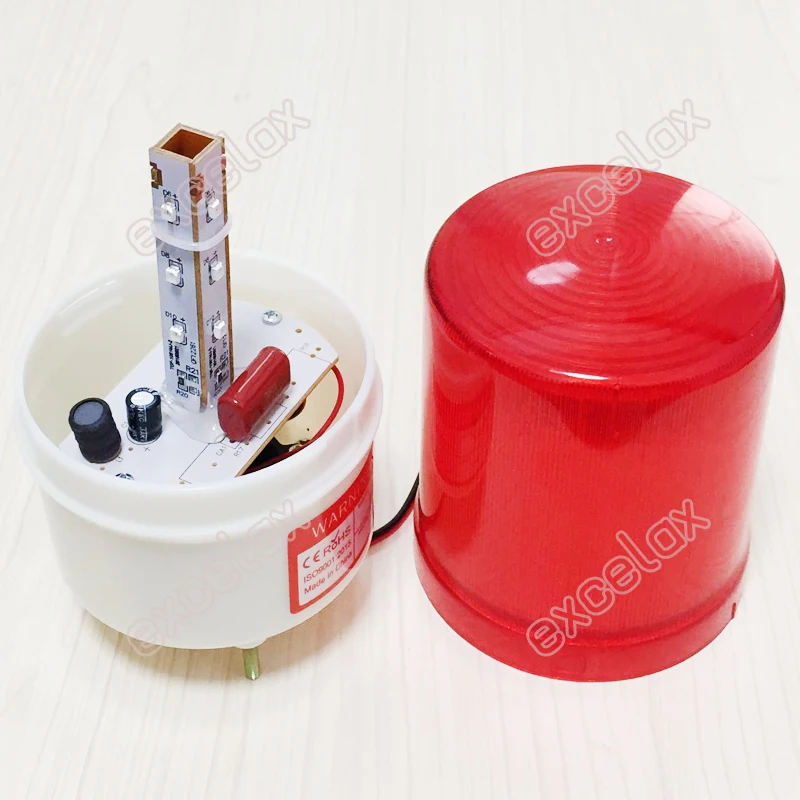 Бесшумные светодиодный Предупреждение Светильник вращения стробовая сирена