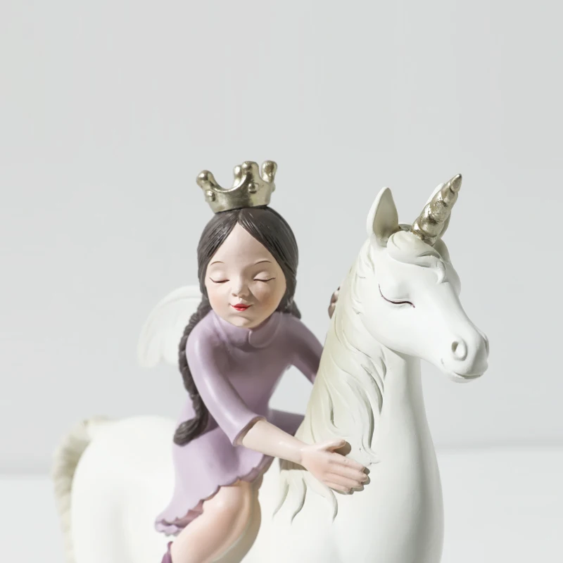 

Nordic fairy tale girl Figurine Cartoon Resin Art Crafts Ornament miniature fairy garden Statue Home Decoration Birthday gifts