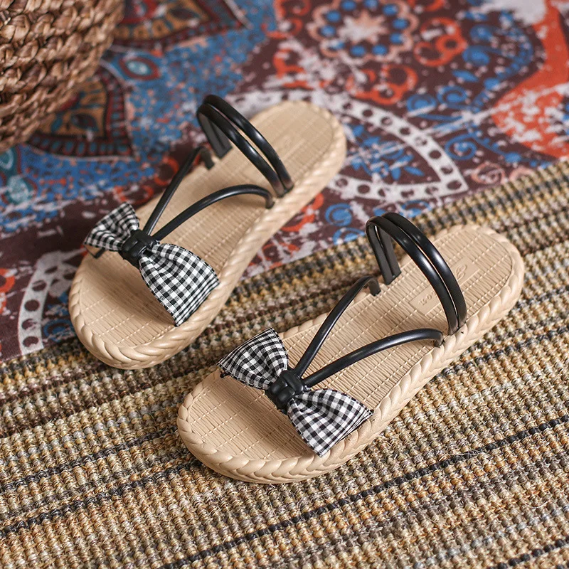 Шлепанцы женские летние дышащие Нескользящие плотные тапочки на подошве | Обувь