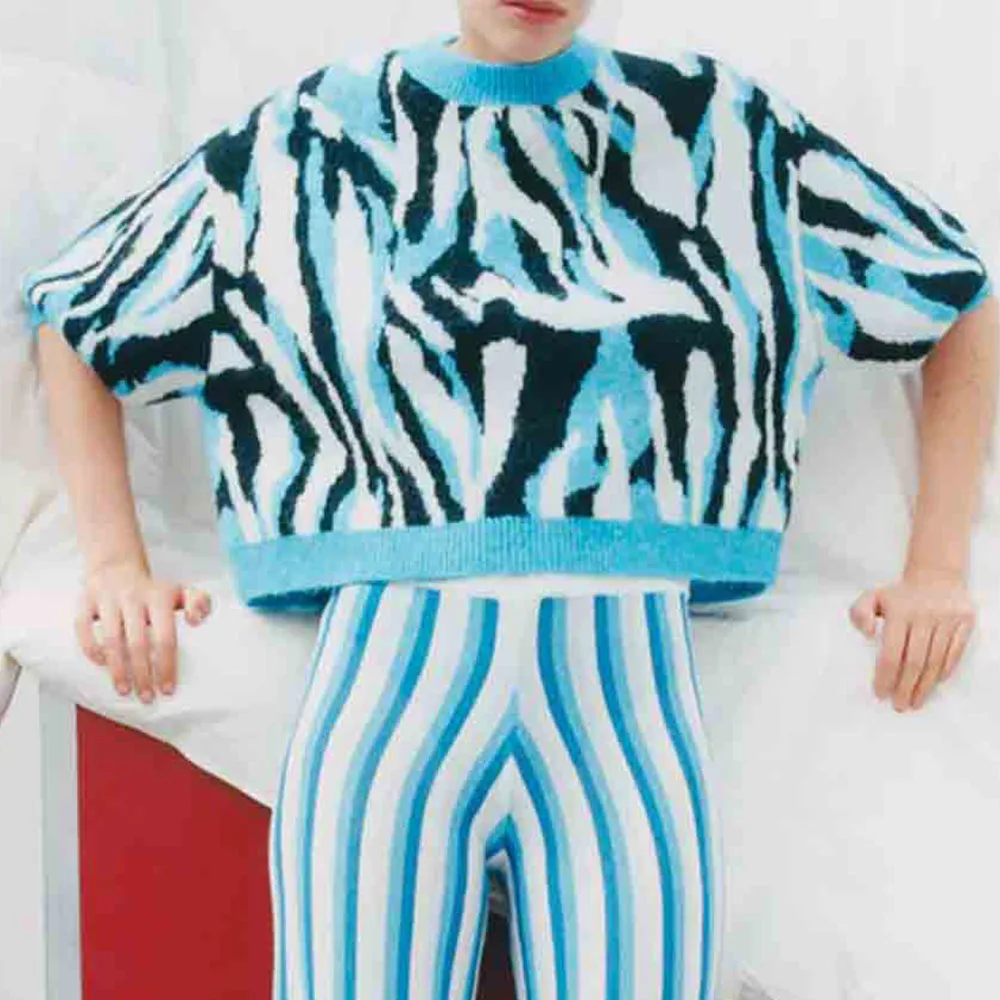 

Тонкий свободный женский свитер в стиле пэчворк 2021, Повседневный пуловер с длинным рукавом и леопардовым принтом в стиле ретро, универсальн...