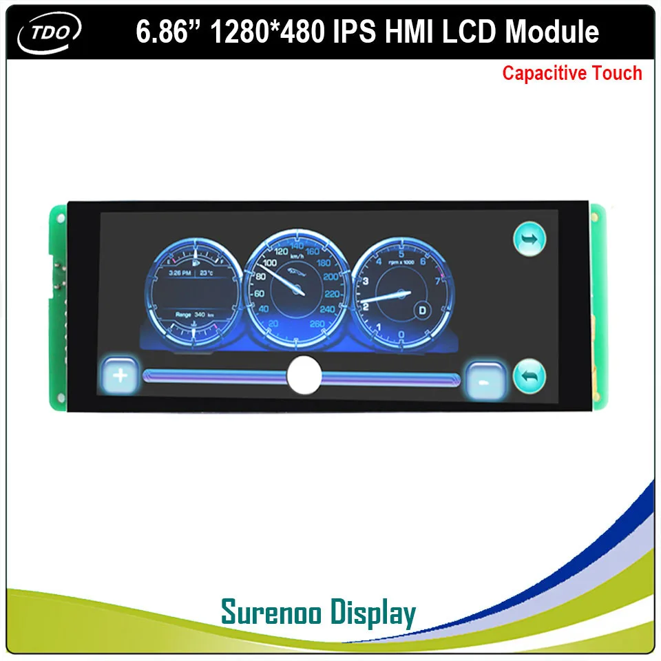 6 86 &quot1280*480 HMI интеллектуальный IPS TFT жк модуль экран с емкостной сенсорной