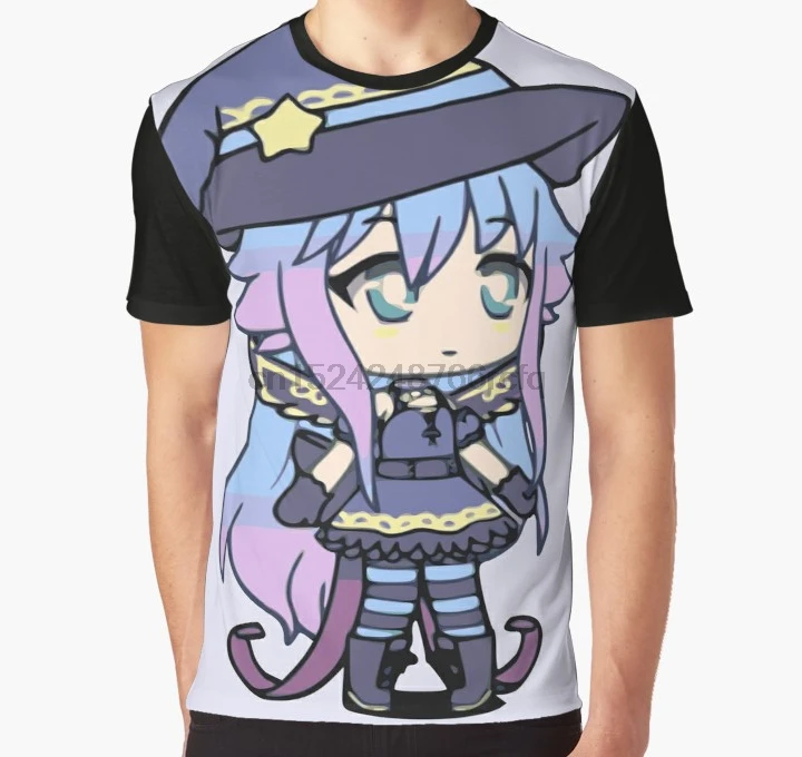 Принт по всему миру 3D футболка Мужская забавная Gacha Life Алиса полная печать