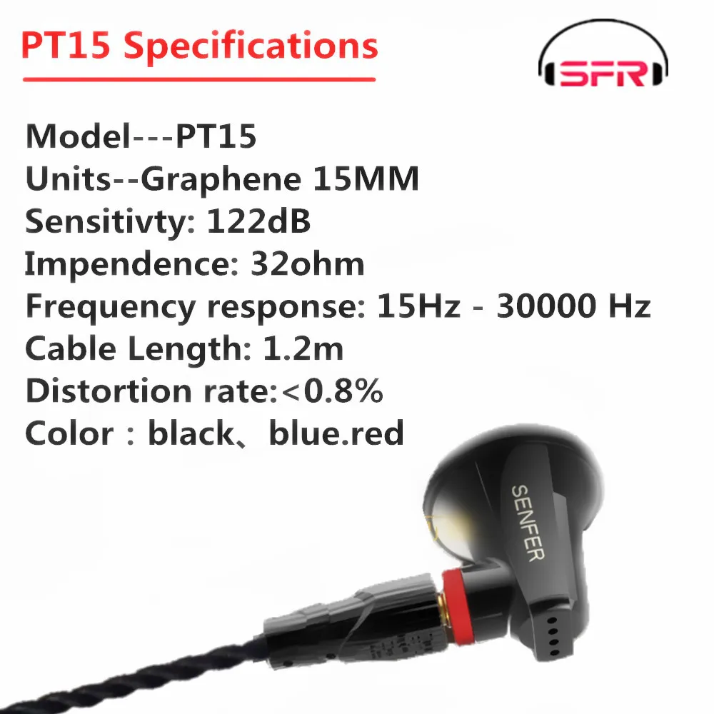 Гарнитура с графеновым блоком sключом PT15 передаваемый кабель микрофоном