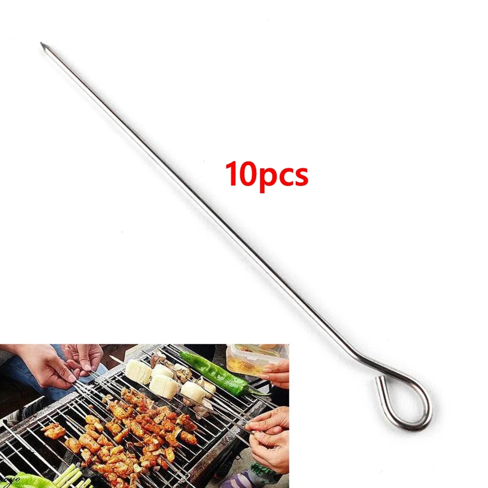 5/10 шт. мясо гуся круглый обжарки шампура Stick Нержавеющая сталь барбекю иглы барбекю шампуры Кухня посуда открытый кемпинг стол для пикника