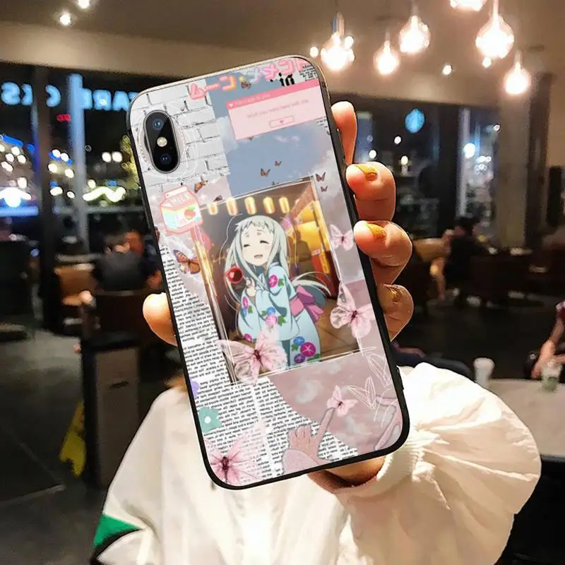 

anohana Meiko Anime Cute girl Phone Case for iPhone 11 12 pro XS MAX 8 7 6 6S Plus X 5S SE 2020 XR