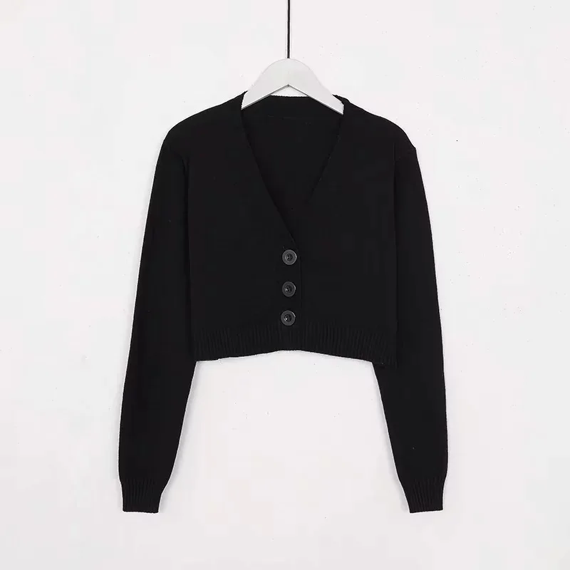 New Arrival Sutumn Stylish Solid Color Women V Neck Single Breasted Sweater Female Knitting Jacket |