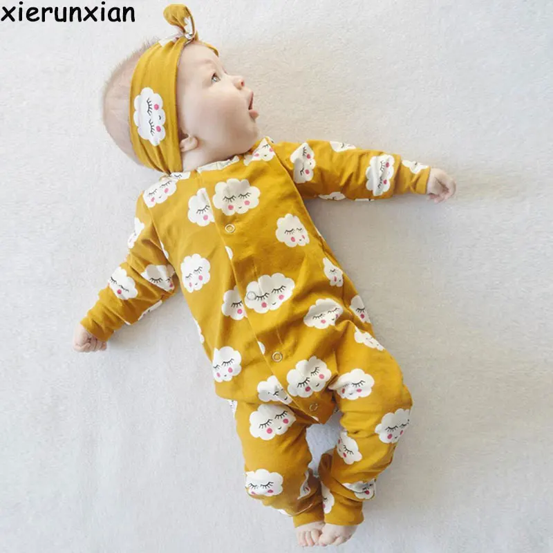 Детский комбинезон с рисунком облака комплект из 2 предметов Одежда для