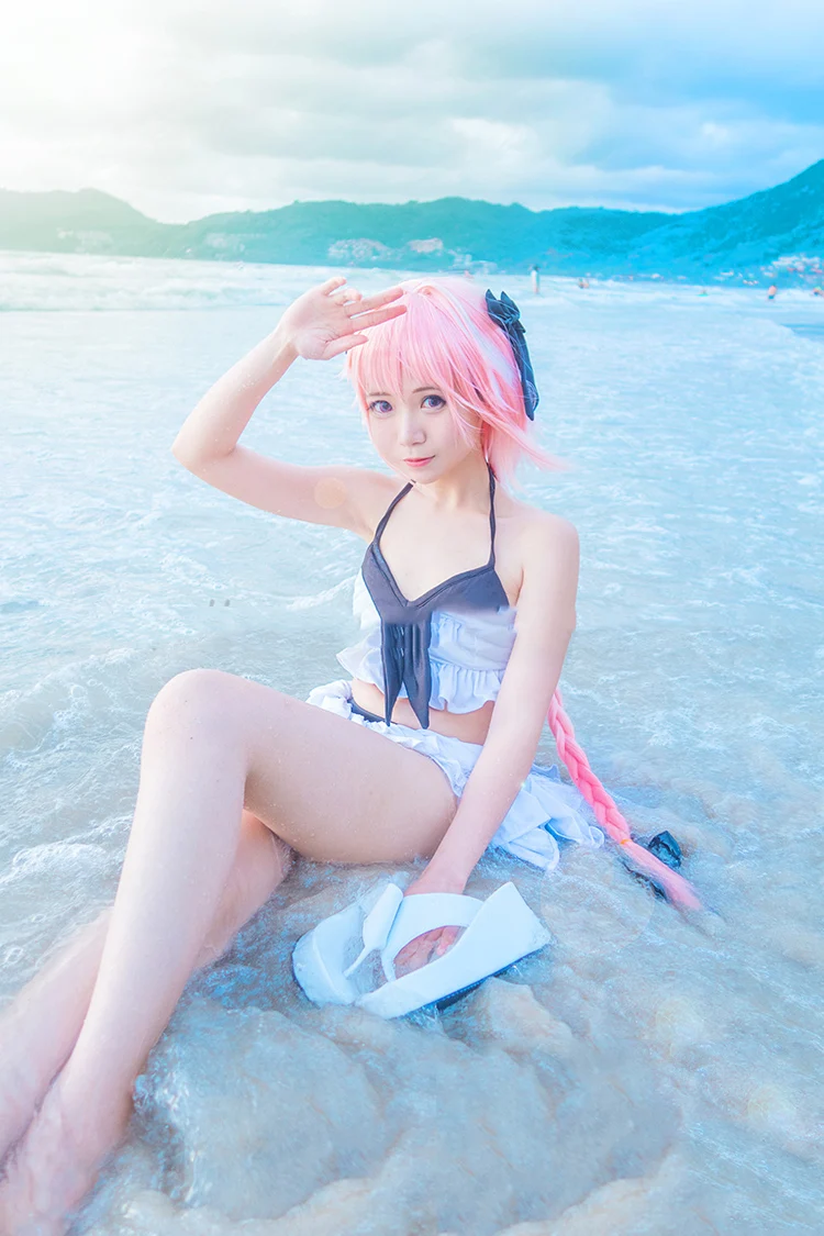 Аниме FGO Fate Grand Order Apocrypha Astolfo Asutorufo бикини купальник Sukumizu топы и юбки набор Косплей Костюм парик