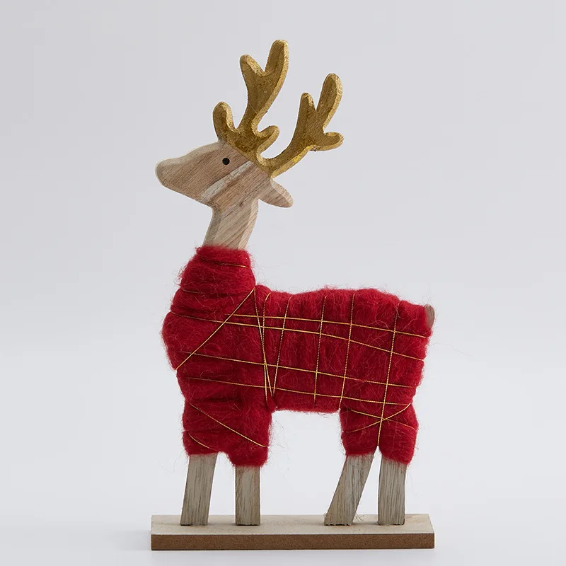 Рождественские украшения в скандинавском стиле с Санта-Клаусом из шерсти