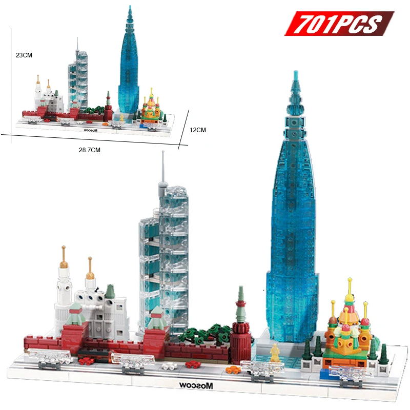 Дизайн конструктора строительные блоки Строительство города Москвы Skyline