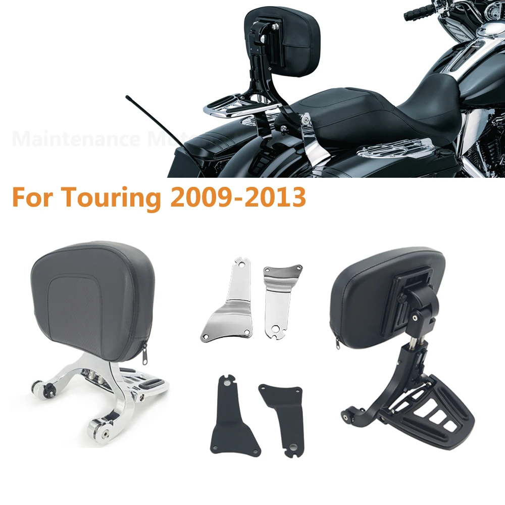 Motorcycle Multi Purpose Driver Passenger Backrest For Harley Touring Road King Street Road Glide 2009-2013