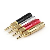 4 color 2 5mm headphone jack mono copper gold plated audio connector for hd700 he400i he1000 earphone adapter diy mini jack 2 5