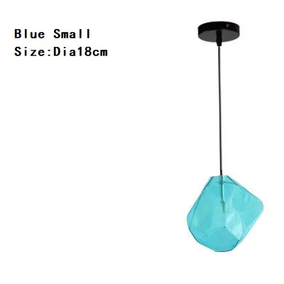 Blue 18cm Современная цветная хрустальная люстра индивидуальная ресторанная барная стойка креативная специальная хрустальная люстра из камня - Цвет абажура: Blue 18cm