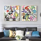 Постер с изображением граффити, абстрактная картина поп-арт на холсте, Настенная картина для гостиной, украшение для дома, подарок