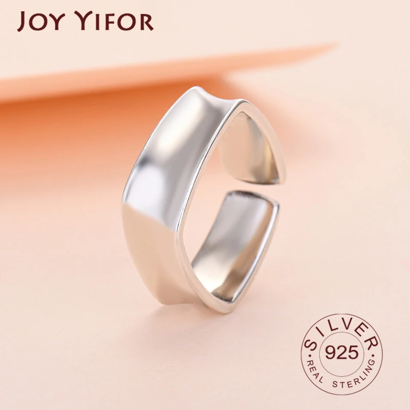 

925 Стерлинговое Серебро в форме квадрата открытые кольца в стиле ретро; Искусственно состаренные открытие кольцо ручной работы модные ювел...