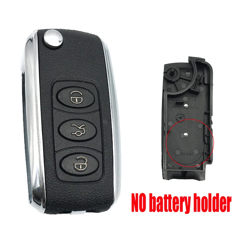 

3 кнопки Складной флип Брелок для Bentley замену без дополнительного лезвие Интеллектуальный Автомобильный ключ дистанционного управления Корпус чехол