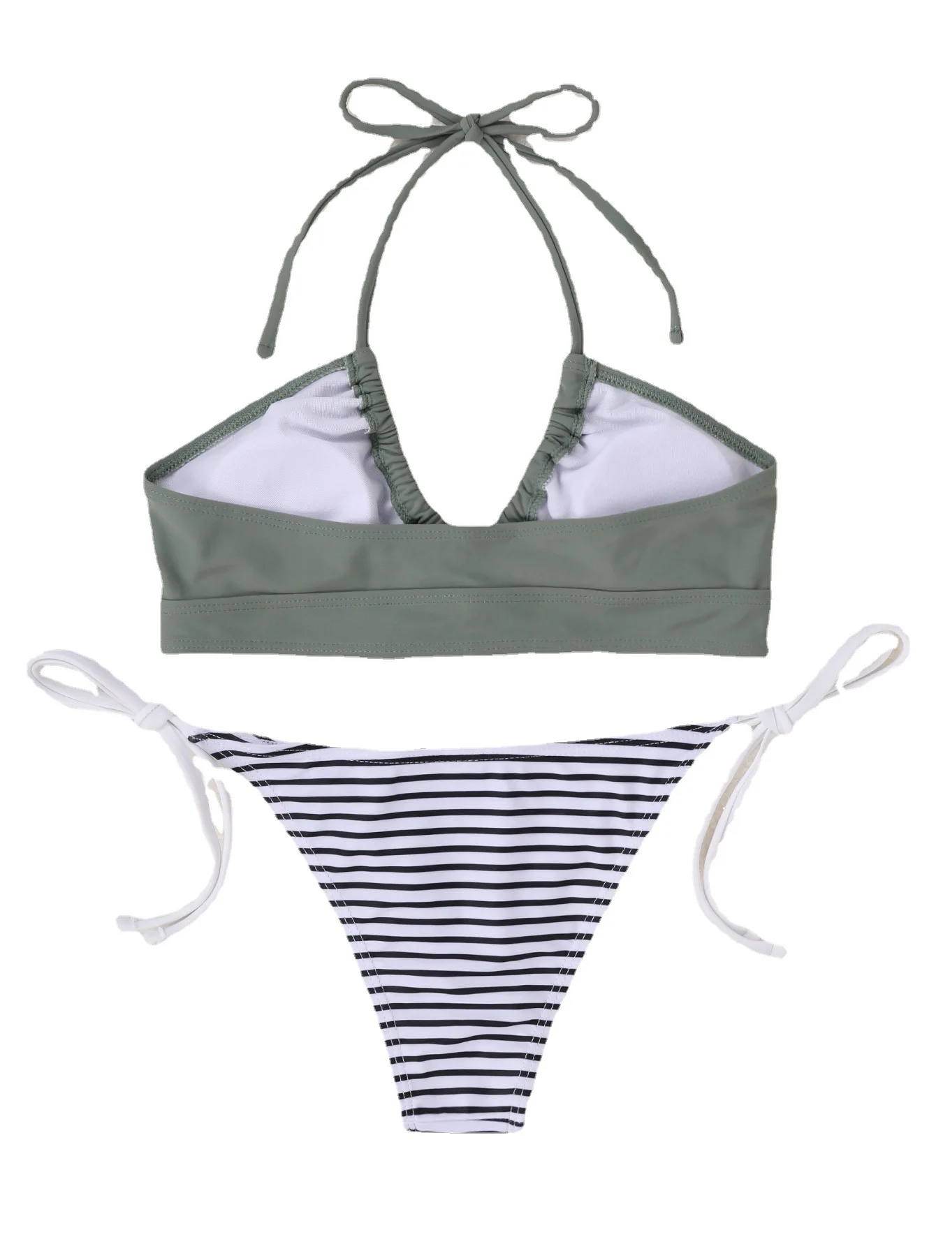 

Open back cross tie bikini sexy swimsuit 2021 women's swimsuit summer split swimsuit women's swimsuit beachwear