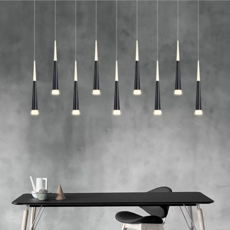 

Modern Conical Led Pendant Lights 5W 7W AC85-265v Modern Kitchen Island Dining/Living Room Bar Cafe Acrylic Shade Hanging Lamp