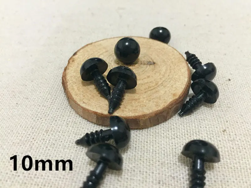 

100PCs Black Plastic Doll Eyes Safety Eyes For Teddy Bear Stuffed Toys Snap Animal Scrapbooking Puppet Dolls Craft Eyes For Toys