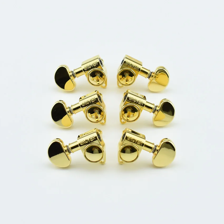 Original Genuine 3R+3L G-r-o-v-e-r Guitar Machine Heads Tuners  1:18  Gold