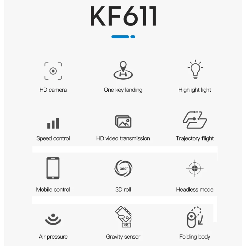 teeggi kf611 мини дрон с 4k hd камерой 1080p wifi fpv rc др