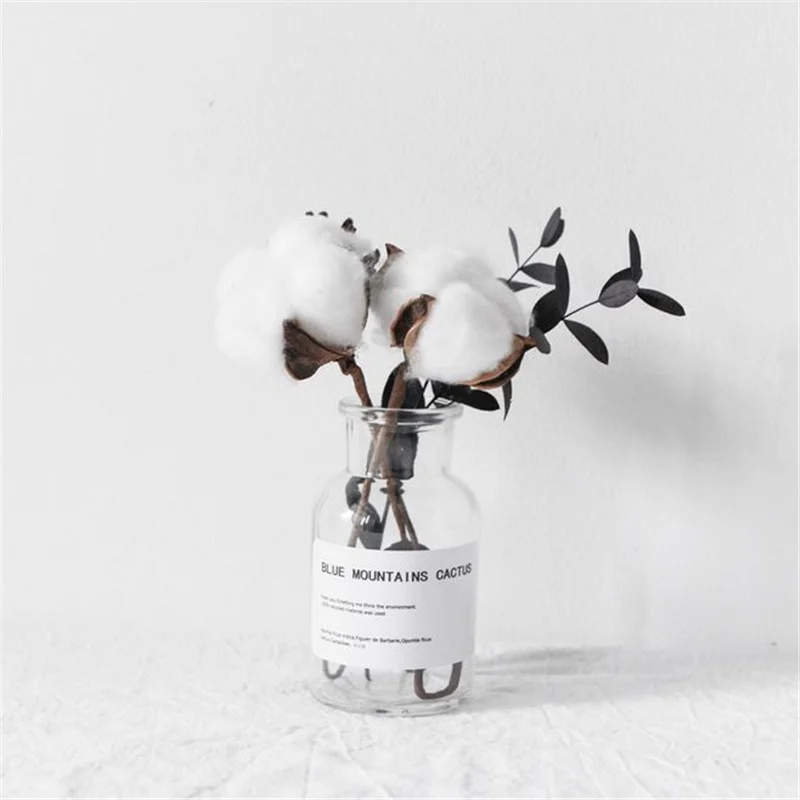 Fake flower Home Decor Christmas Diy Gifts White Cotton Artificial Flowers Decorative 10PCS | Дом и сад