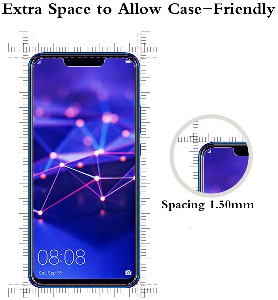 Закаленное стекло для Huawei Mate 20 Lite 9H 2.5D защитная пленка P 40 E Взрывозащищенная
