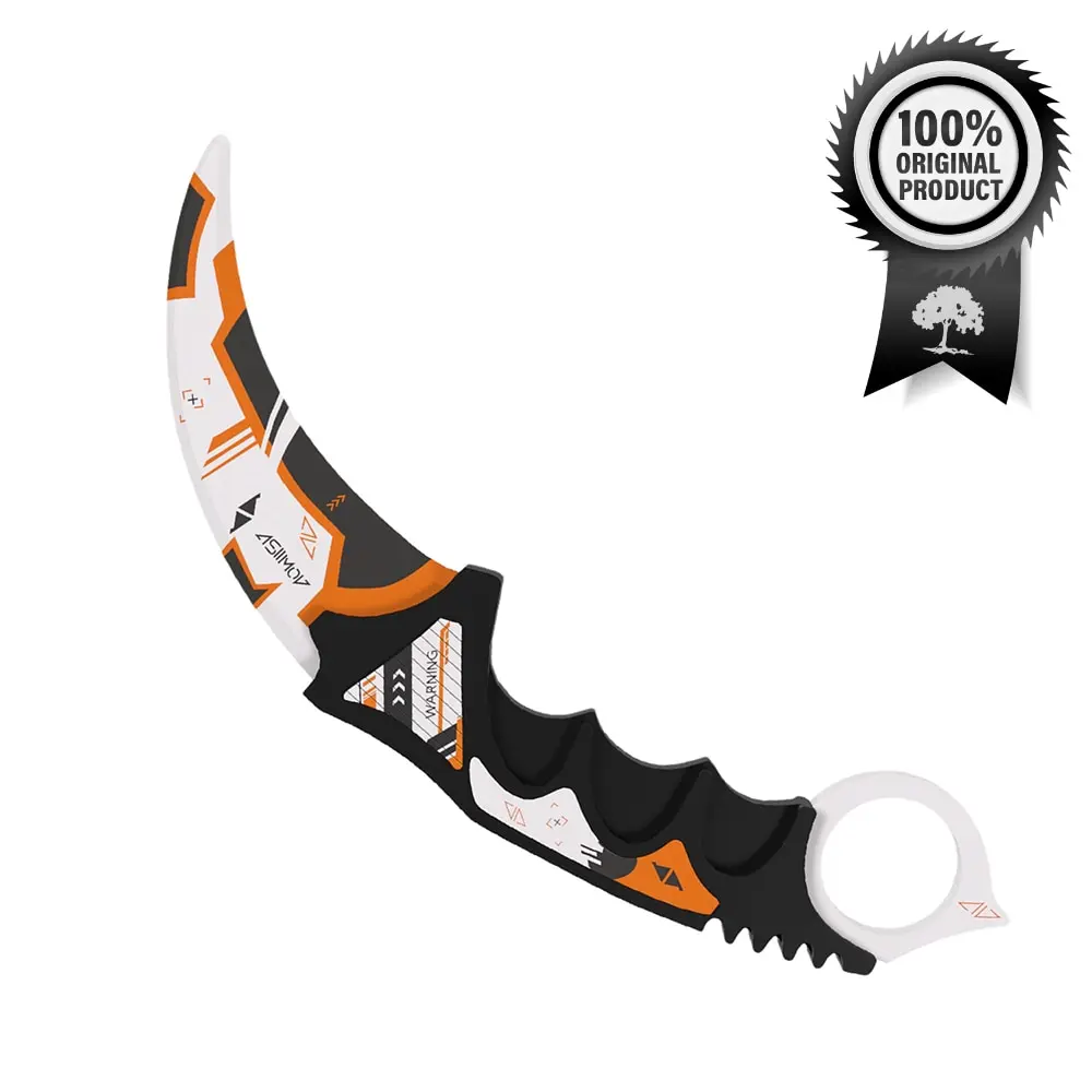 Wooden toy knife kerambit Asimov (wooden replica) KS go/cs go vozwooden children's weapons of wood / Gift for boy (Rubber cartridges)/