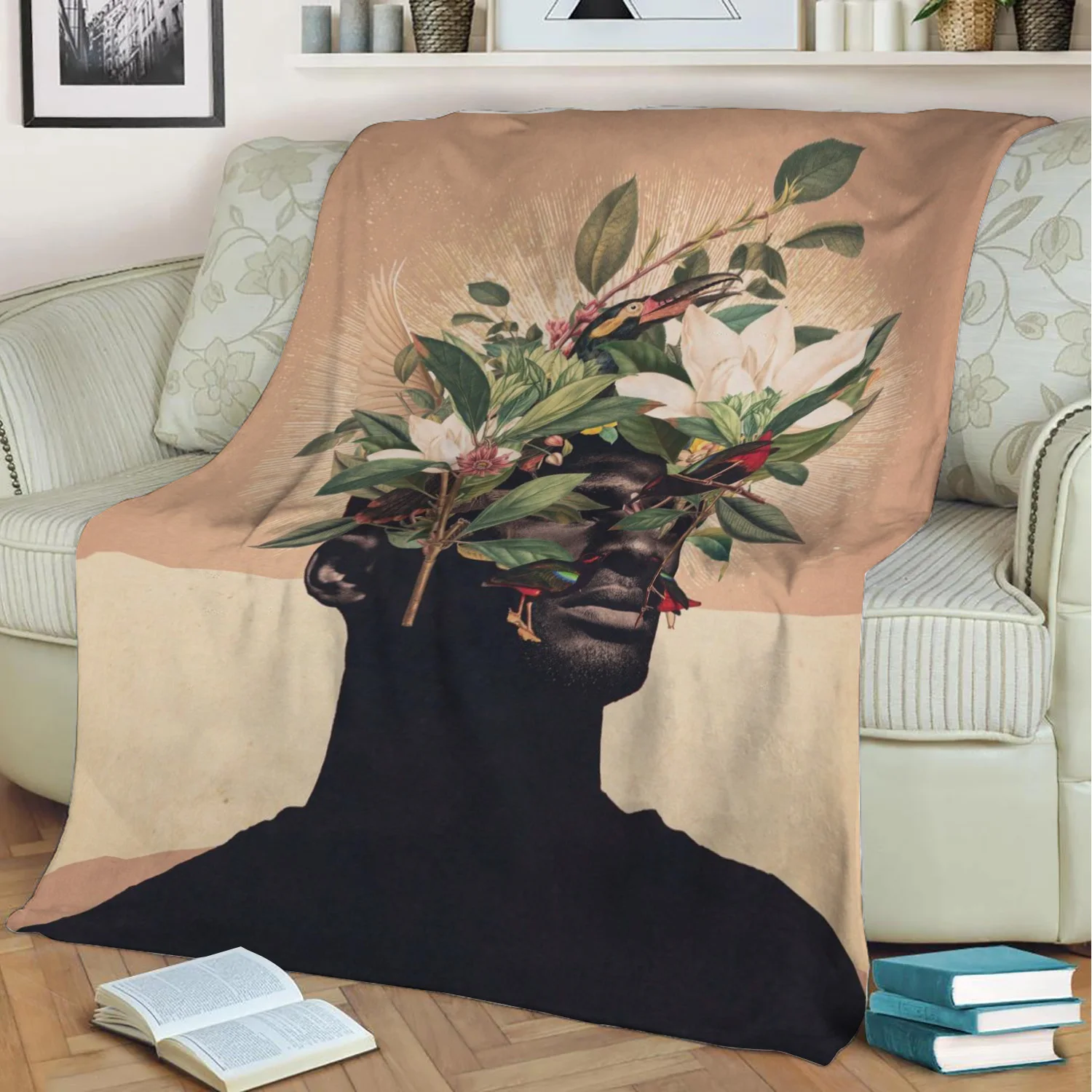 

Manta de franela con estampado 3D de pájaros son mi origen Real, manta para mantener el calor, sofá para niños, decoración del h