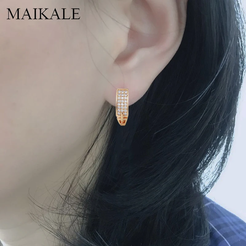 Женские маленькие серьги-гвоздики MAIKALE очаровательные золотистые/Серебристые
