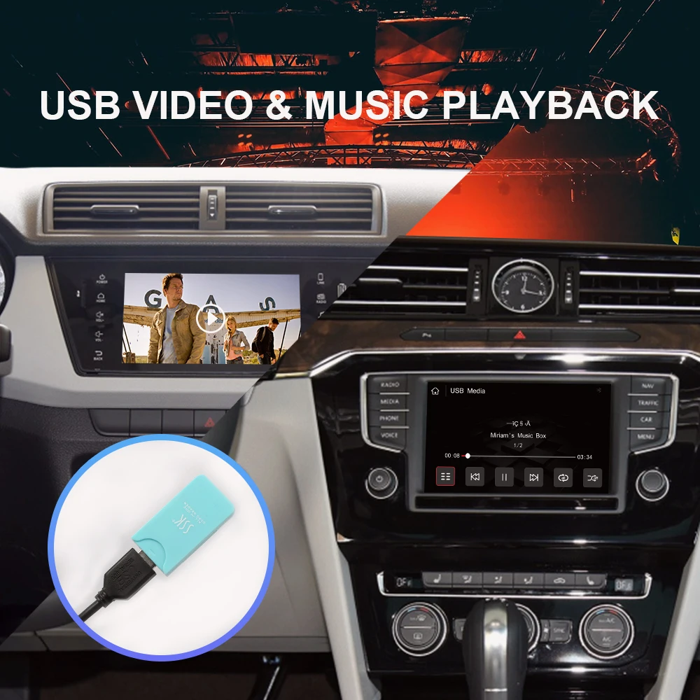 $202.53 ISUDAR For Apple Carplay Wireless Module Video Android Auto For Audi/Volkswagen/Skoda/Seat/Golf/Passat/SUPERP-B/Ibaiza MIB MIB2