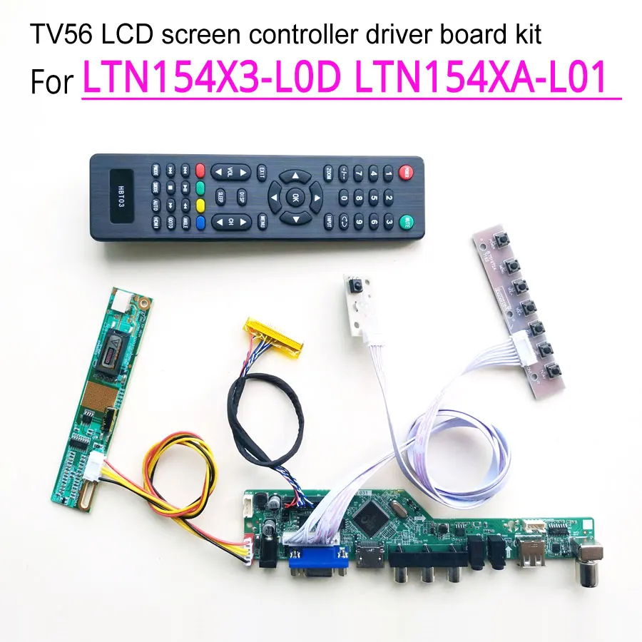Для LTN154X3-L0D LTN154XA-L01 LVDS 1 с холодным катодом (CCFL) 30Pin VGA USB AV ВЧ клавиатуры + Пульт ДУ