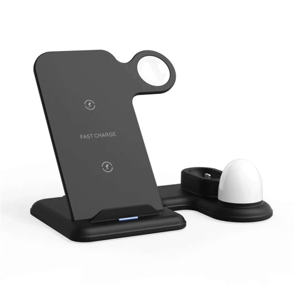 Qi Беспроводное зарядное устройство для IWatch док станция Airpods Iphone 11 новая горячая