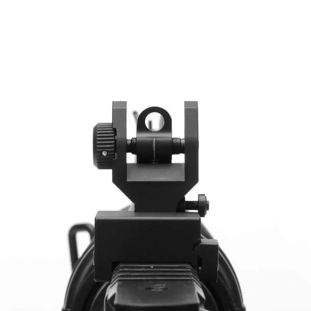 

Flip Up Front Rear Iron Sight Set Dual Half Moon Shape BUIS Sights for 20mm Mount of Hunting Rifle Airsoft
