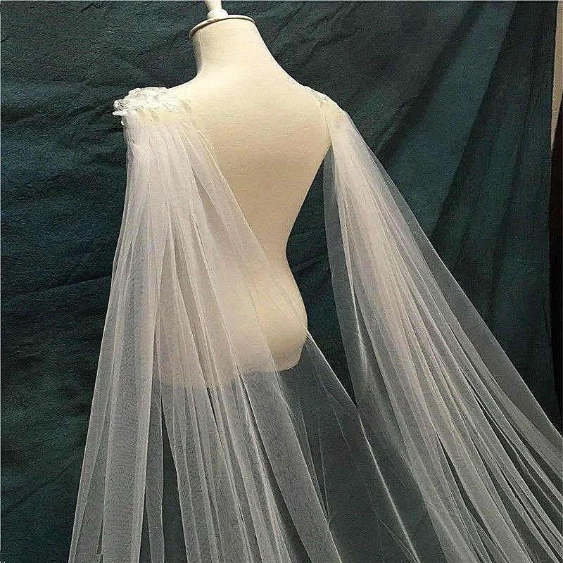 Свадебная вуаль длиной 2021 накидка для невесты кружевная Длинная свадебная