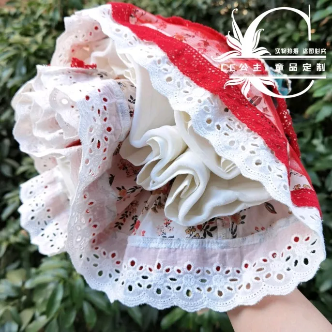

Baby girl vintage Spanish Ebgland lolita princess dress kids printed lace stitching birthday party ball gown dress