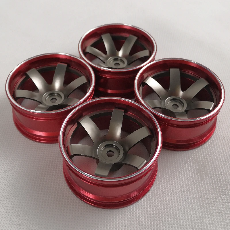4pcs RC Aluminum 1/10 Wheels Rims for Car CNC Machined 6/9/12mm Offset On-road Drift Touring Model Hobby | Игрушки и хобби