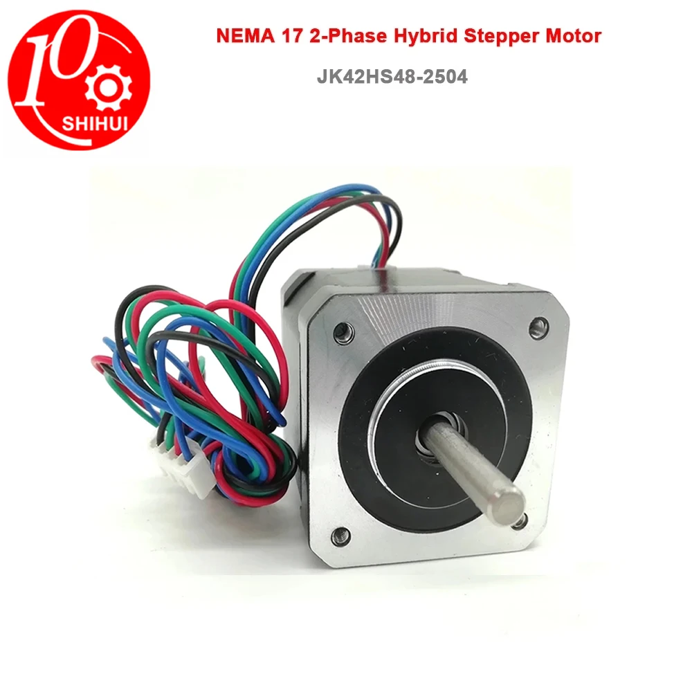 

42BYGH NEMA 17 2-Phase 4-Wire Hybrid Stepper Motor 48mm 2.5A 0.5N.m 71Oz.in 1.8 Degree For 3D Printer CNC Kit Laser Marking
