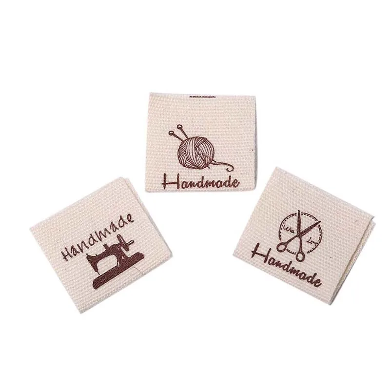 50pcs Washable Cotton Clothing Labels Handmade Embossed Tags DIY Flag For Garment Sewing Accessories | Дом и сад