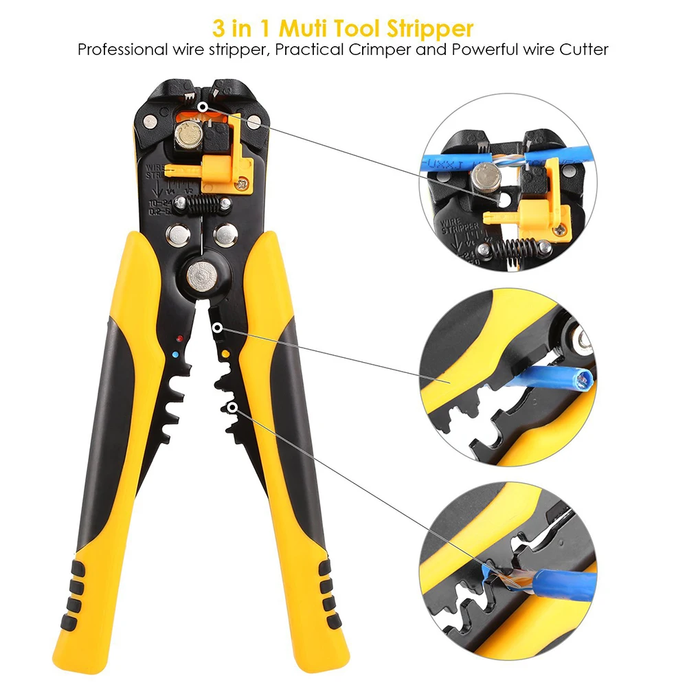 

0.2-6.0mm Wire Cutter Automatic Crimping Wire Stripper Multi-Functional Peeling Tools Terminal Pliers Hand Tools High Quality
