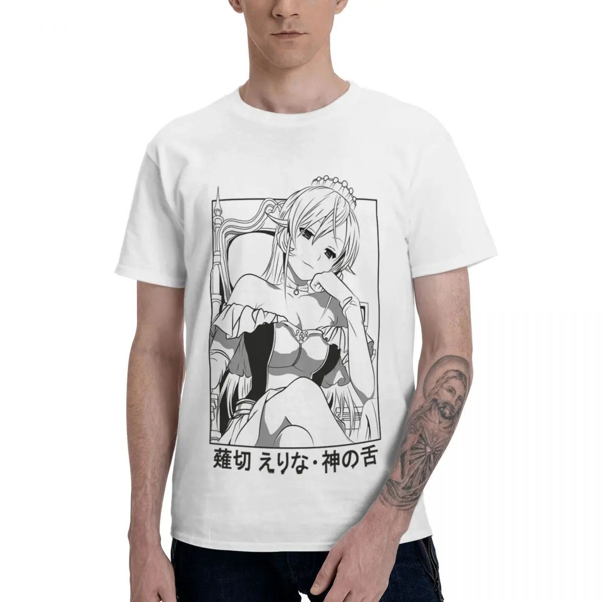 

Anime Reina Aesthetic Clothes Men's Basic Short Sleeve T-Shirt Graphic Funny Tops