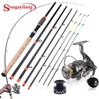 Рыболовная катушка Sougayilang, спиннинговая Удочка 3 м, класс m H L, 13 + 1 шарикоподшипник, максимальное усилие фрикциона 9 кг, запасная шпуля