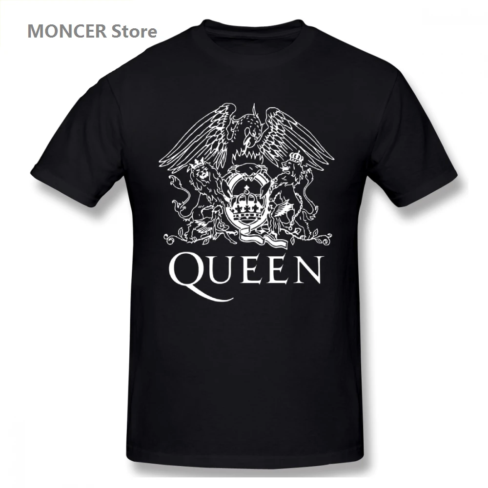 

Queen Band Logo T Shirt Oversized O-neck Cotton Short Sleeve Custom Shirt Men