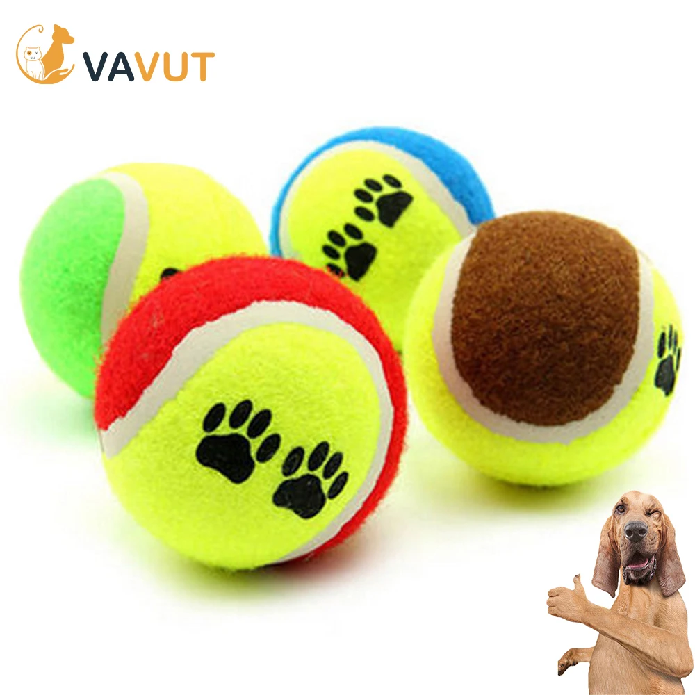 

Pet Dog Ball Toy for Small Large Dogs Interactive Toys Tennis Ball Rubber Flexible Durable Balls Toy Golden Retriever Labrador